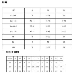 Please Use Size Chart To Guide Your Purchases